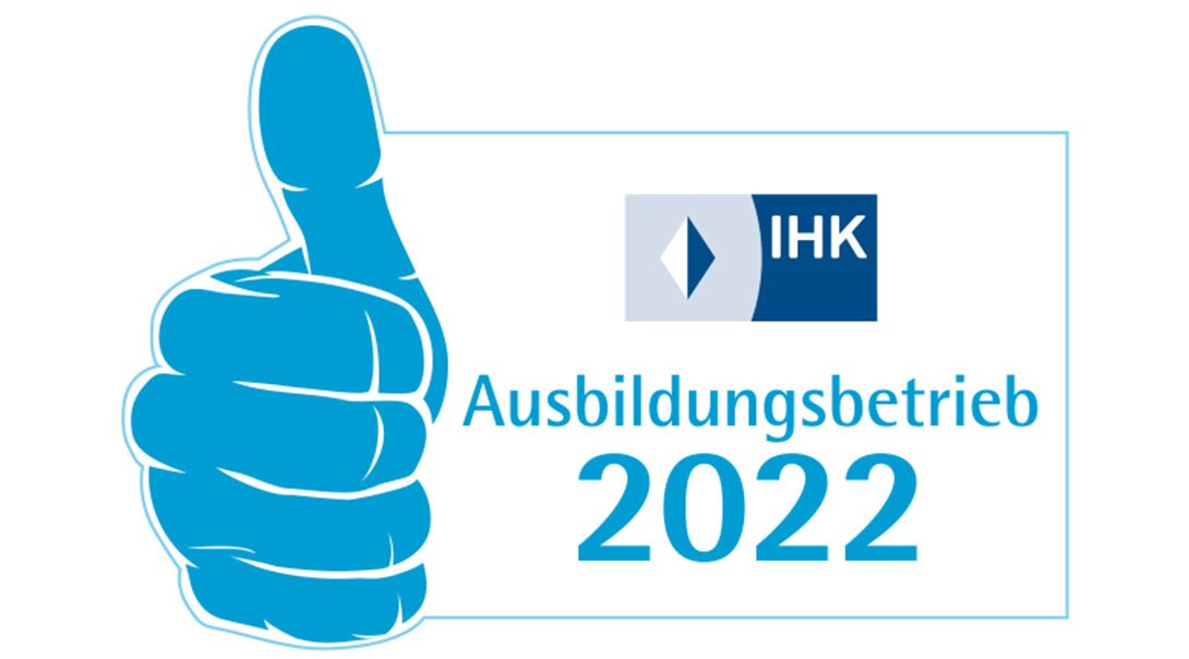 Zertifikat IHK Top Ausbildungsbetrieb 2022 © IHK