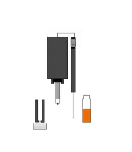 Zeichnung Greifer nimmt SPE-Säule auf | © LCTech GmbH