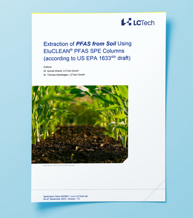 AppNote "Extraktion von PFAS aus Böden mit EluCLEAN® PFAS SPE Säulen"